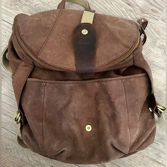 Lucky Brand brown leather backpack purse - Picture 4 of 5